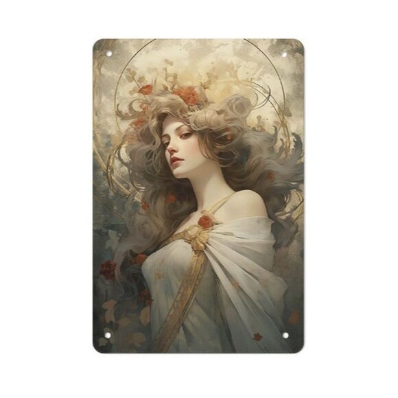 Cuddlepro Classical Goddess Aluminum Metal Poster Sign 8" x 12" NEW!! - Picture 1 of 5